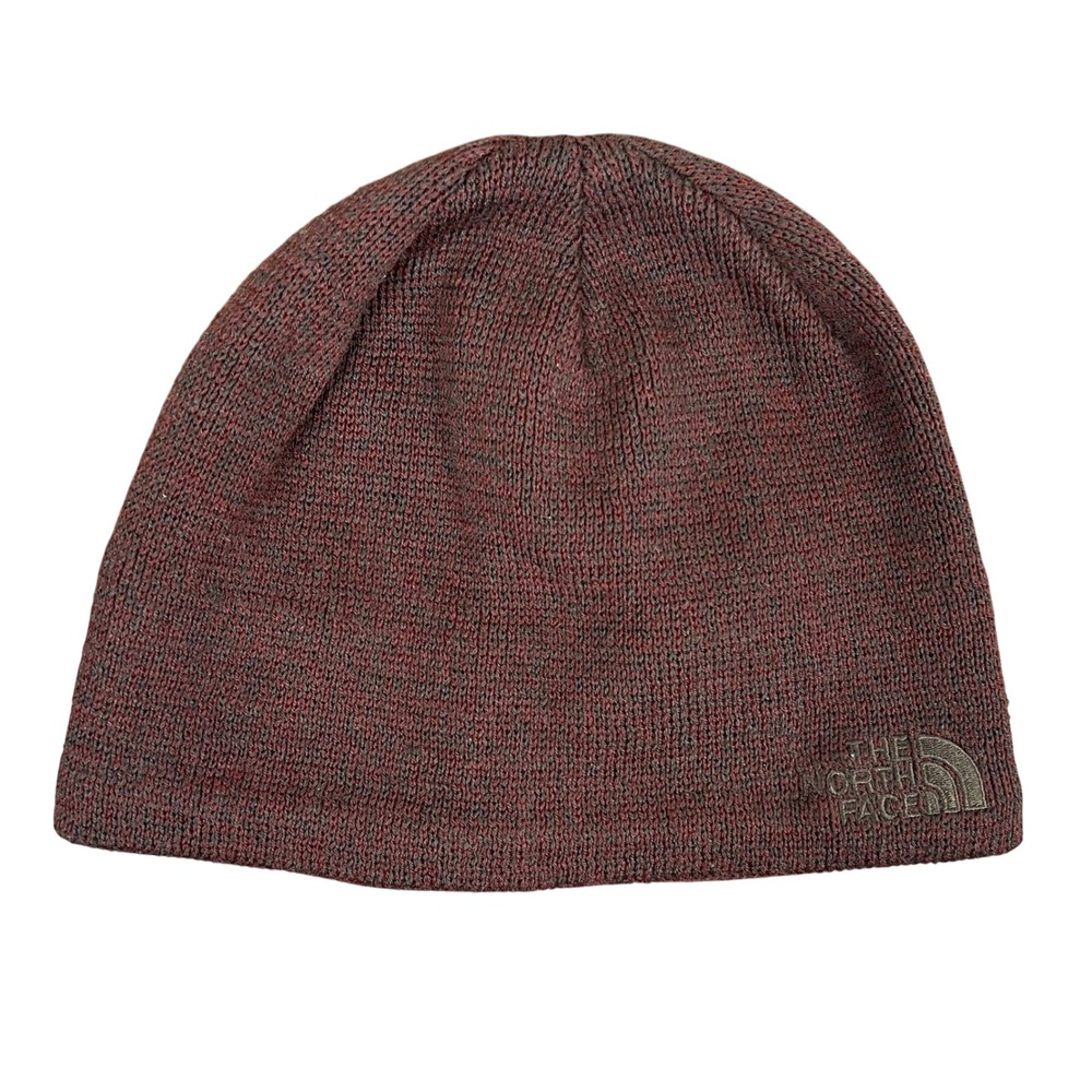 The North Face Jim Beanie Burgundy Marled Wool Blend Fleece NF00A5WH Unisex Hat